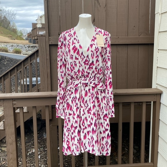 Scotch & Soda printed V-neck Mini Dress size 12 - Picture 7 of 15